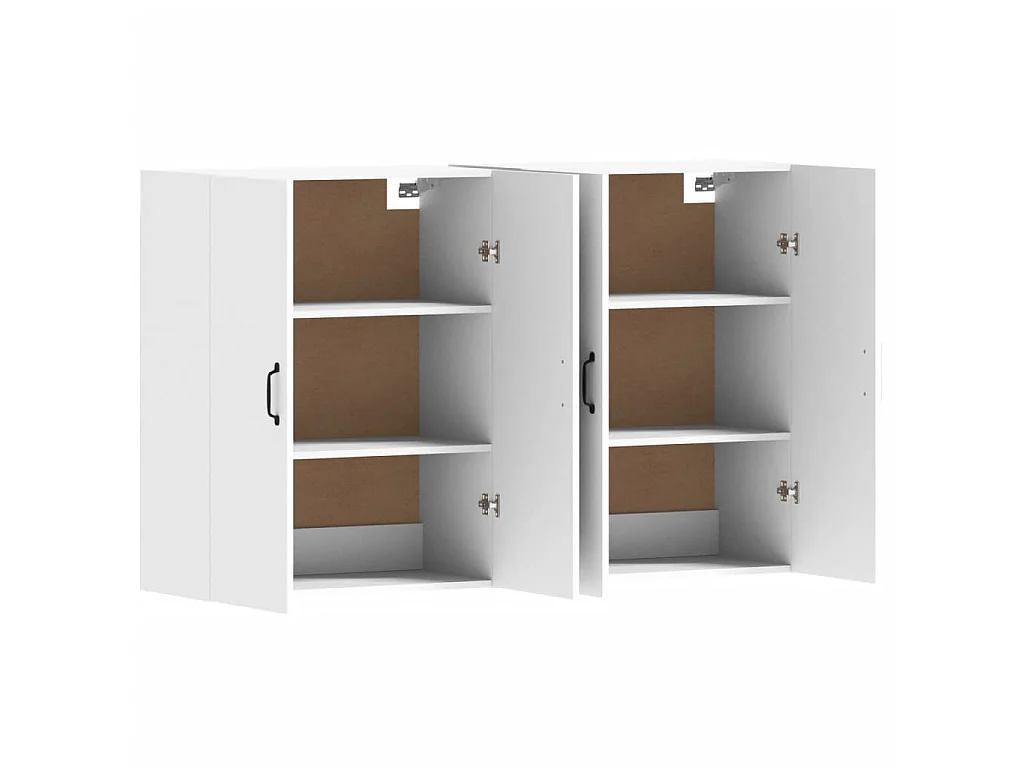Armarios de pared 2 uds madera de ingeniería blanco ES981837