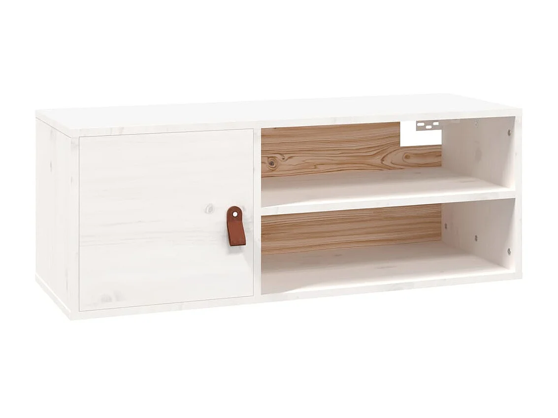 Armoire murale Blanc 80x30x30 cm Bois de pin massif OLA2895