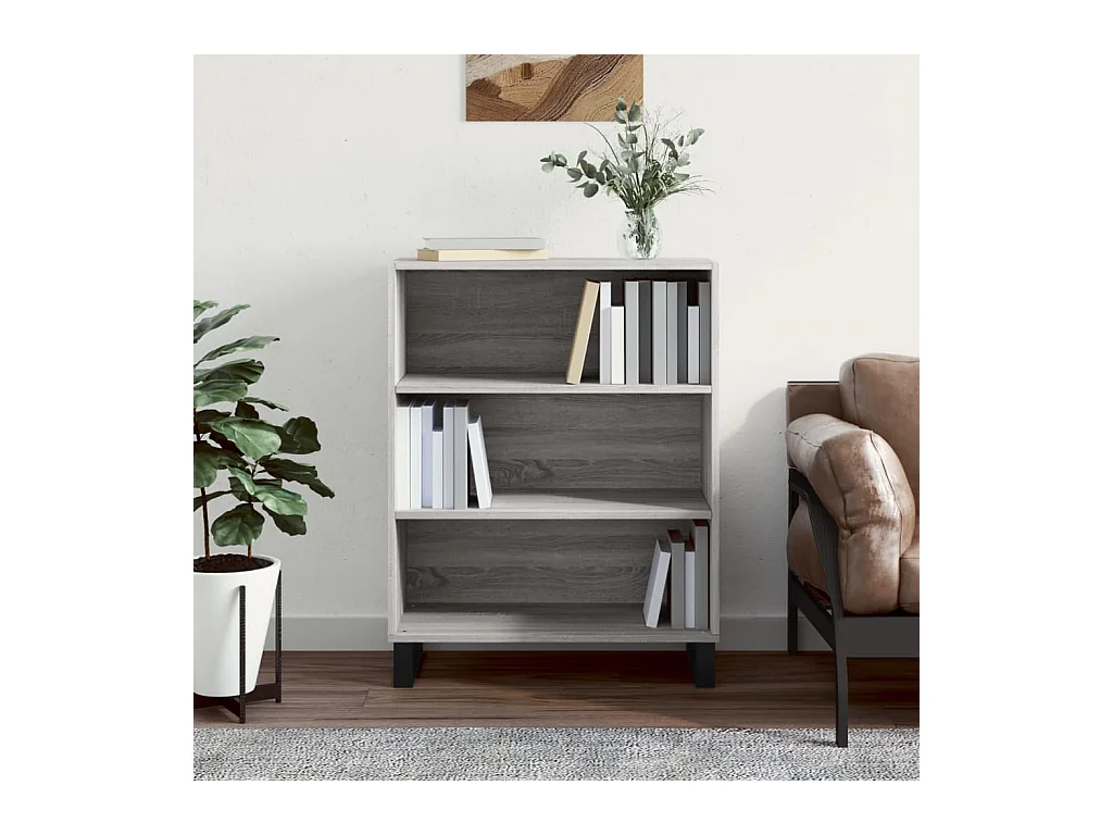 Armoire à étagère sonoma gris 69,5x32,5x90cm bois d'ingénierie EGER62472