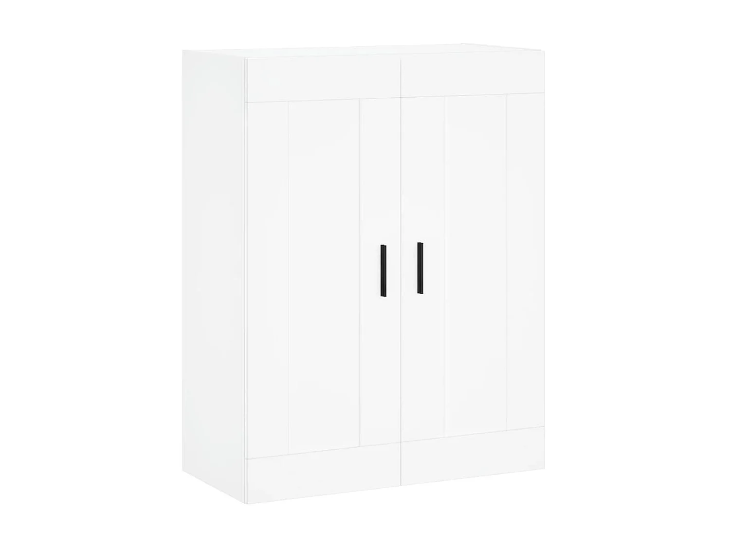 lot de 2 Armoires murales blanc bois d'ingénierie QWE21916