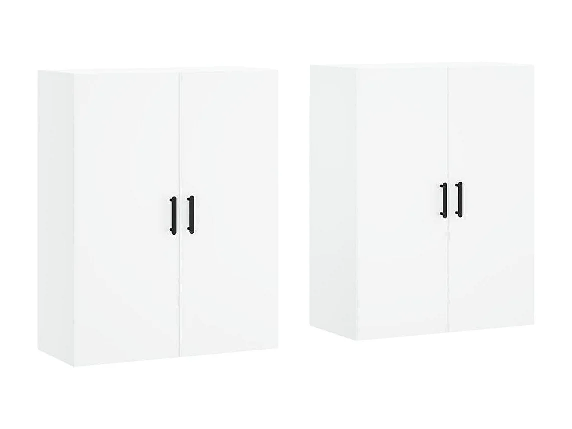 lot de 2 Armoires murales blanc 69,5x34x90 cm QWE77343