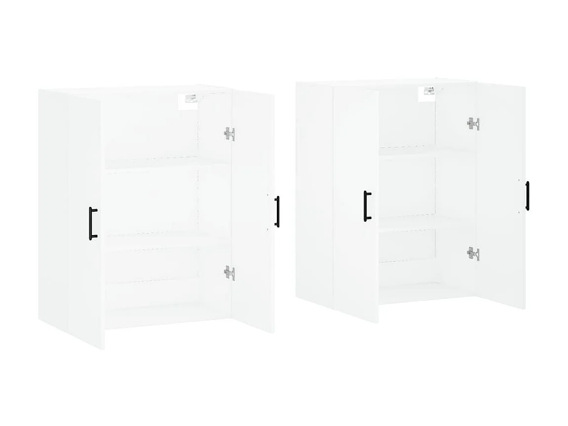 lot de 2 Armoires murales blanc 69,5x34x90 cm QWE77343