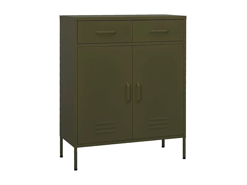 Armoire de rangement Vert olive 80x35x101,5 cm Acier SBC8403
