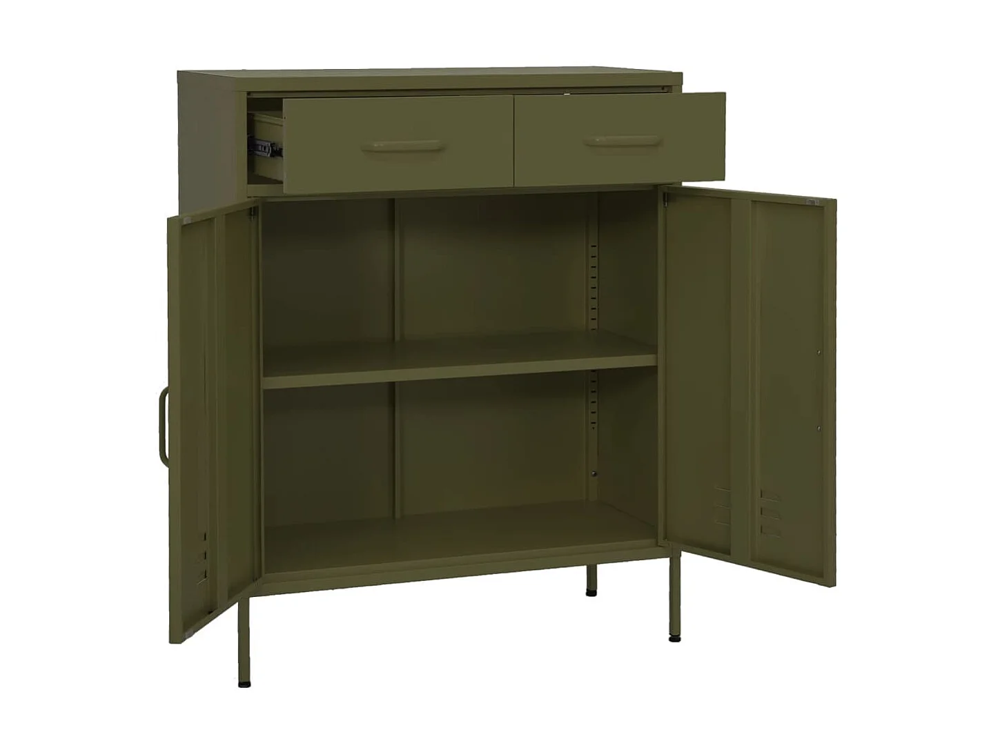 Armoire de rangement Vert olive 80x35x101,5 cm Acier SBC8403