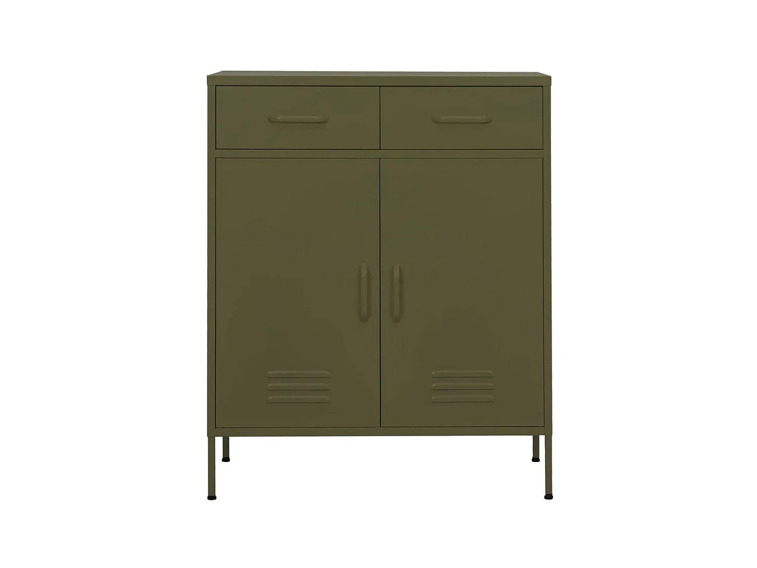 Armario de almacenamiento acero verde oliva 80x35x101,5 cm ES138235