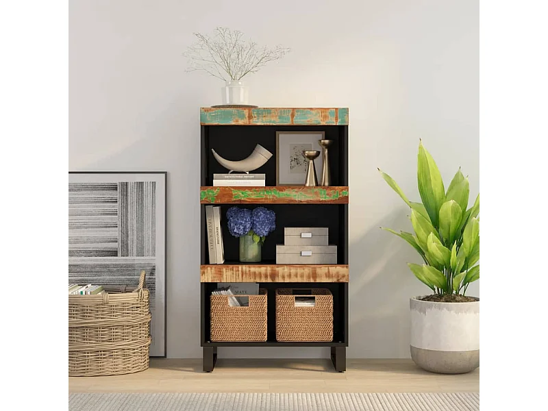 Móvel de apoio 60x33x107 cm madeira recuperada maciça PT901765