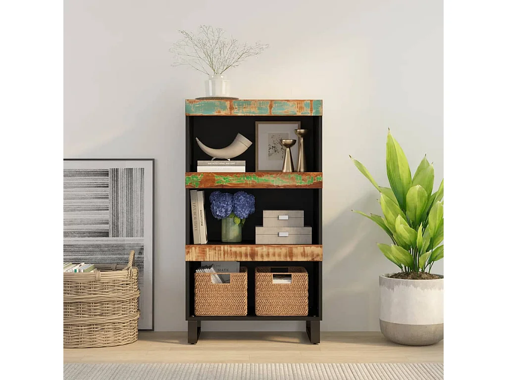 Armoire latérale 60x33x107 cm bois massif de récupération SBC5441