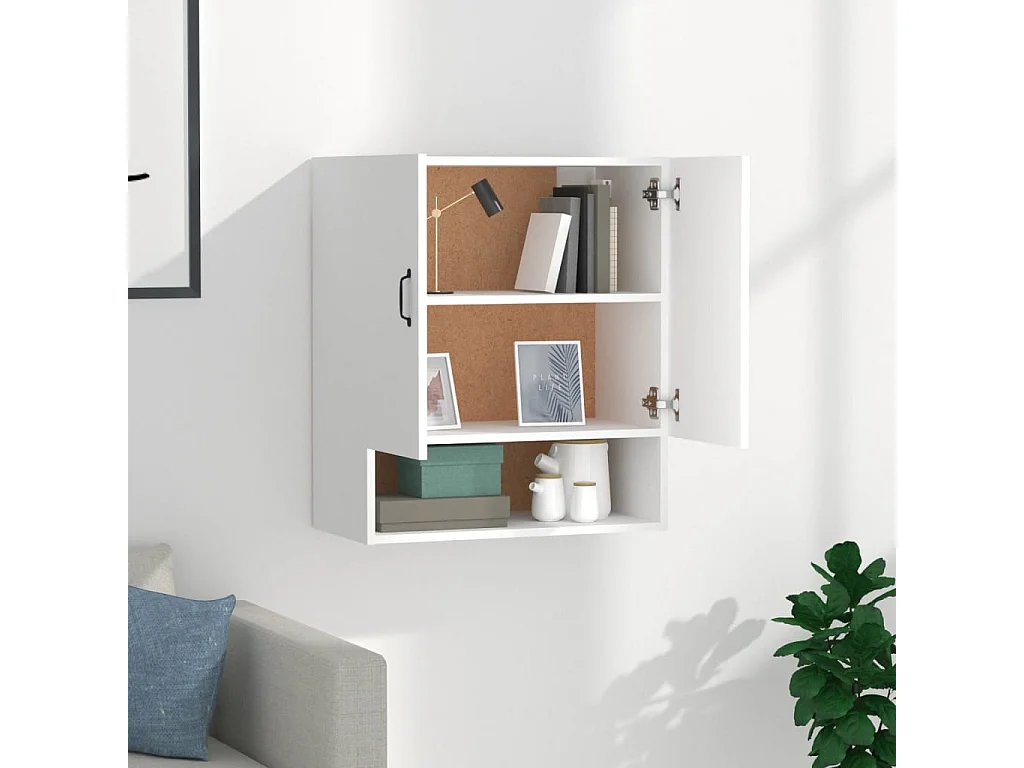 Wandschrank,Wandhängeschrank Weiß 60x31x70 cm Holzwerkstoff -gkd662540