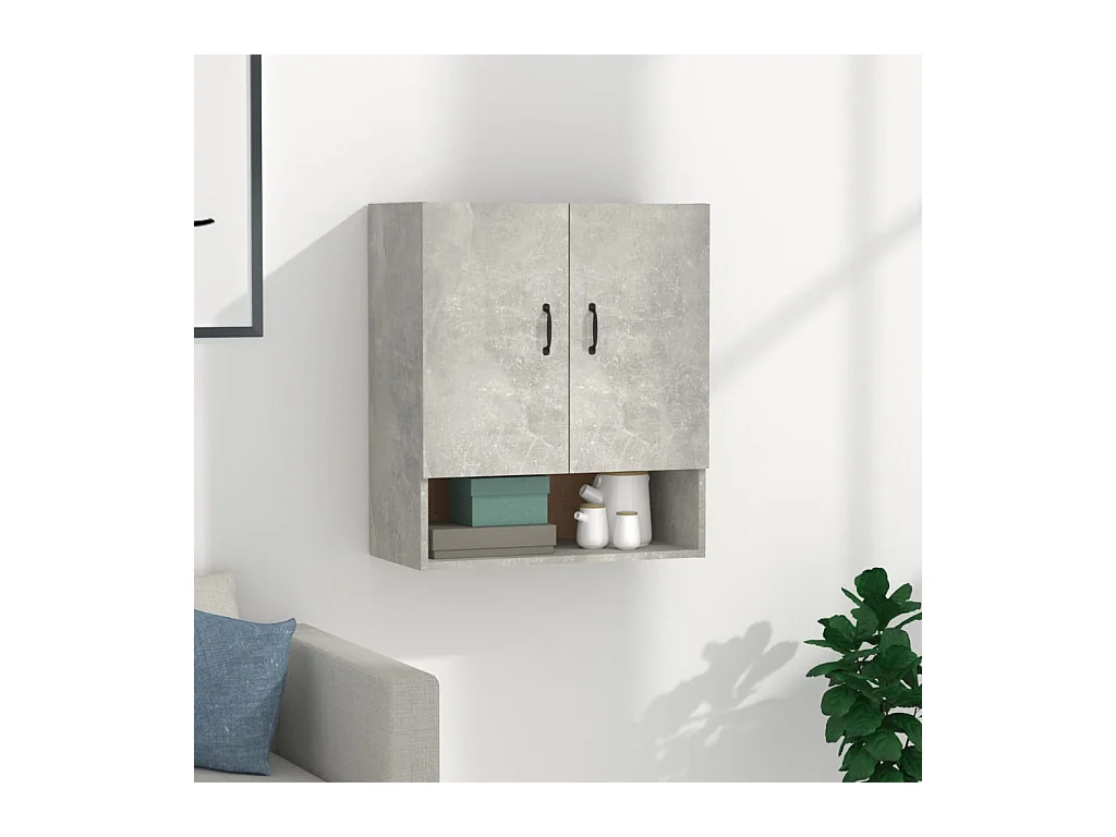 Armoire murale Gris béton 60x31x70 cm Bois d'ingénierie OLA2034