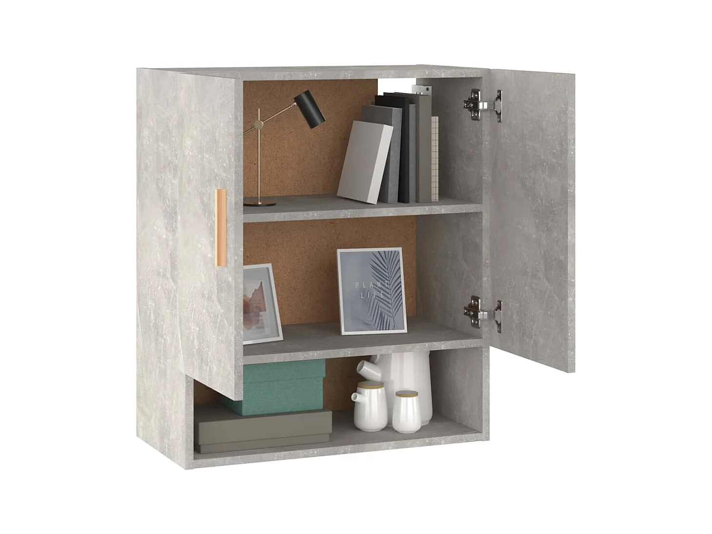 Wandschrank,Wandhängeschrank Betongrau 60x31x70 cm Holzwerkstoff -gkd845490