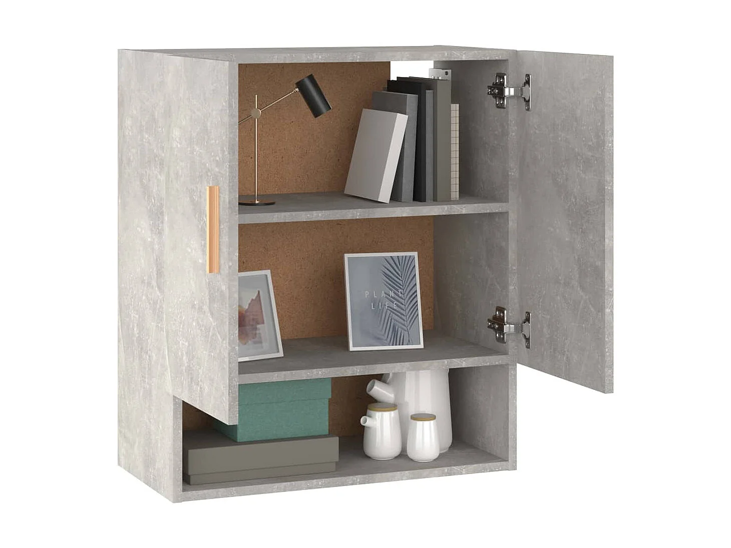 Armoire murale Gris béton 60x31x70 cm Bois d'ingénierie OLA2034