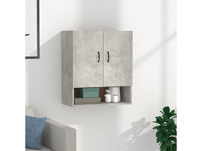 Armoire murale Gris béton 60x31x70 cm Bois d'ingénierie OLA2034