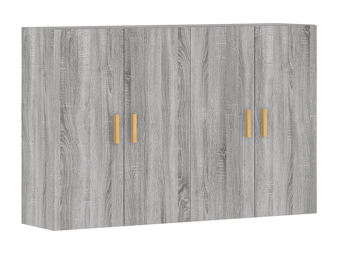 2 pcs Armoires murales sogris bois d'ingénierie OIU98199