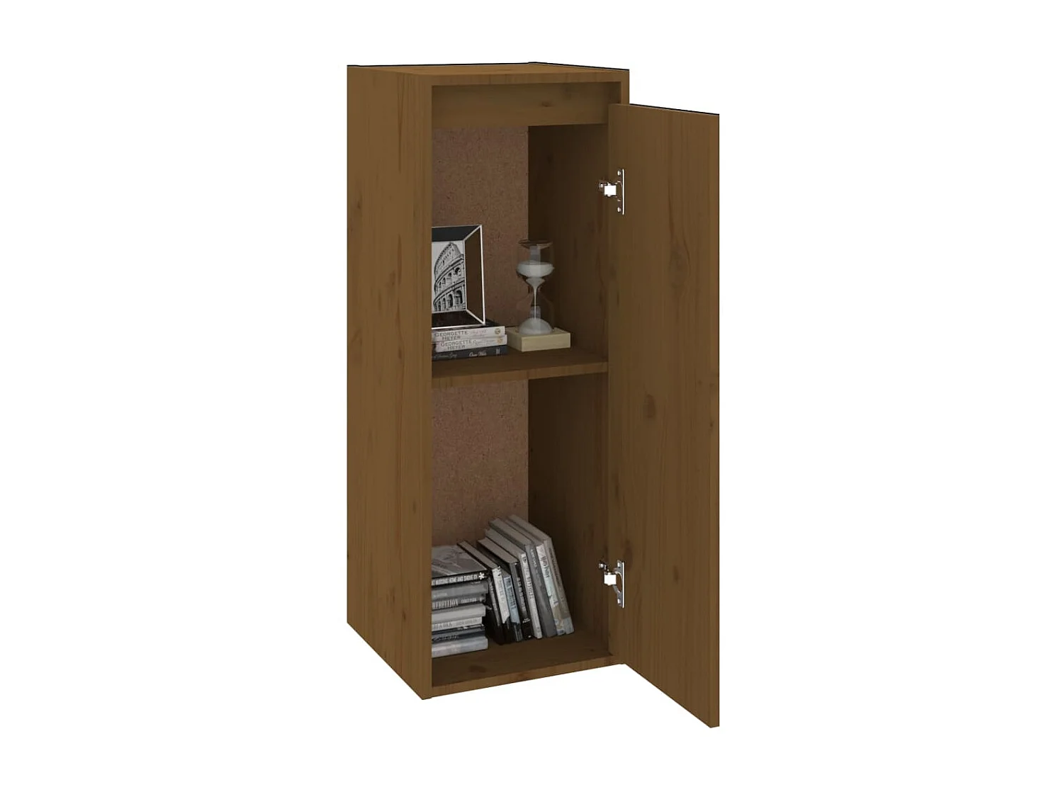 Armario de pared 2 uds madera de pino marrón miel 30x30x80 cm ES752953