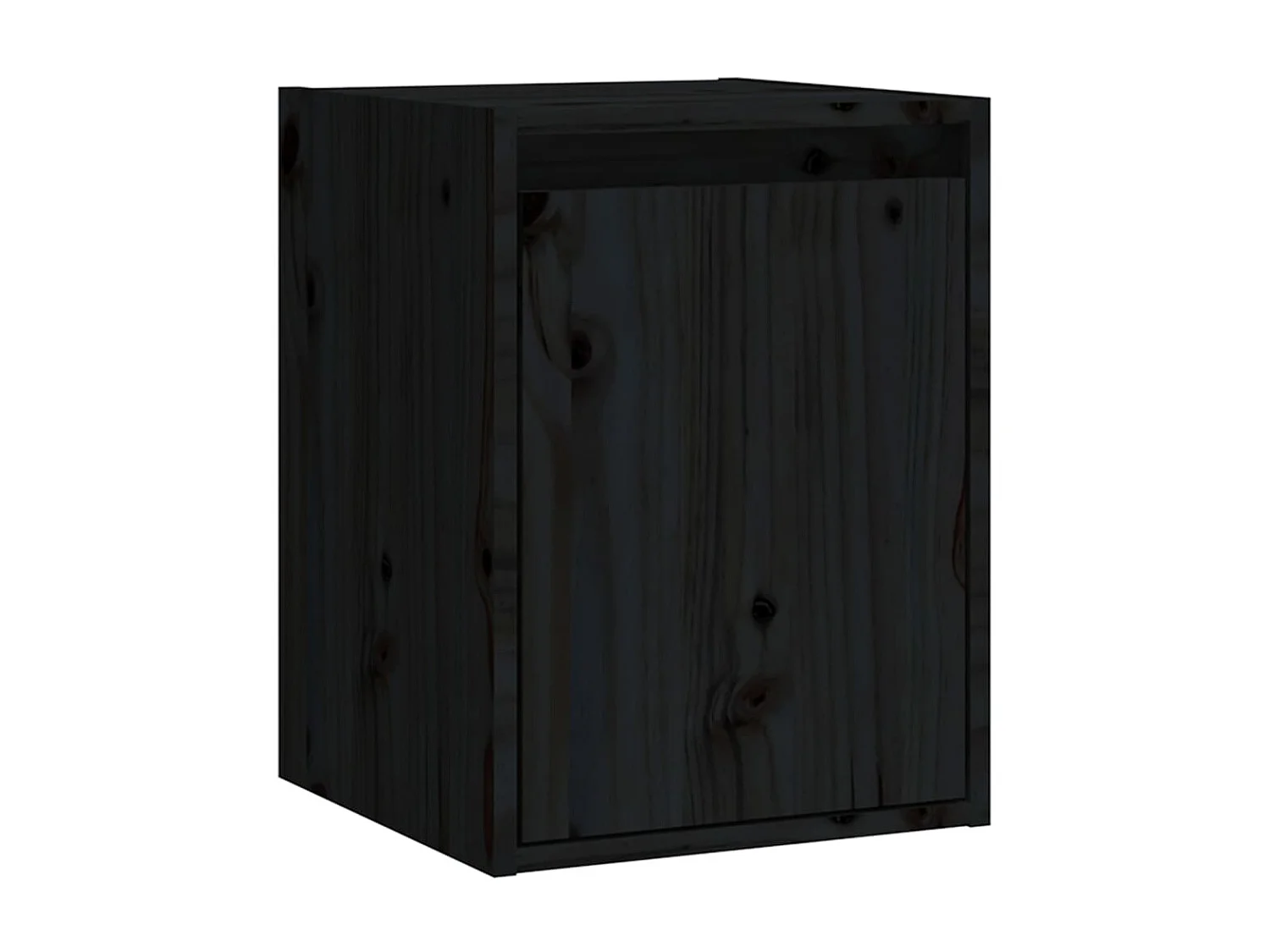 Wandschrank,Wandhängeschrank Schwarz 30x30x40 cm Massivholz Kiefer -gkd80381