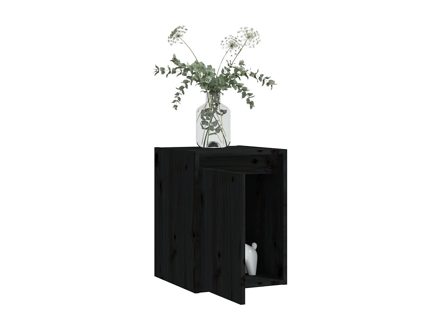 Armoire murale Noir 30x30x40 cm Bois de pin massif OLA9417