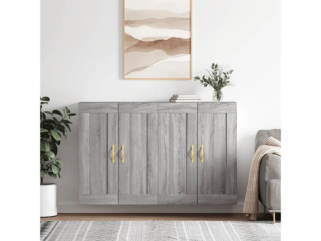 Móveis de parede 2 pcs derivados de madeira cinzento sonoma PT773528