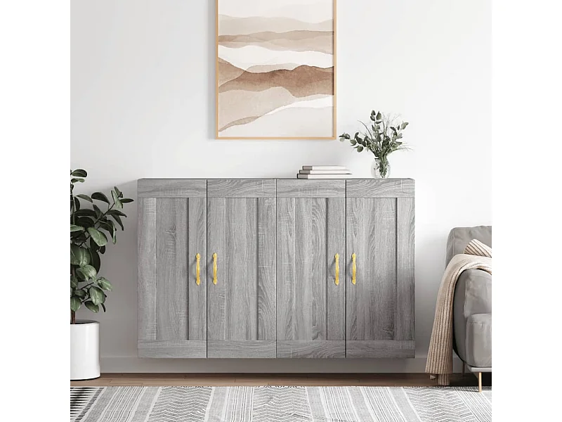 Móveis de parede 2 pcs derivados de madeira cinzento sonoma PT773528