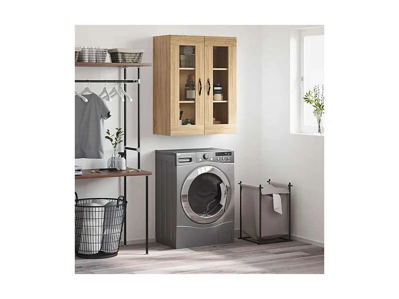 Armoire murale chêne sonoma 69,5x34x90 cm bois d'ingénierie QWE72781