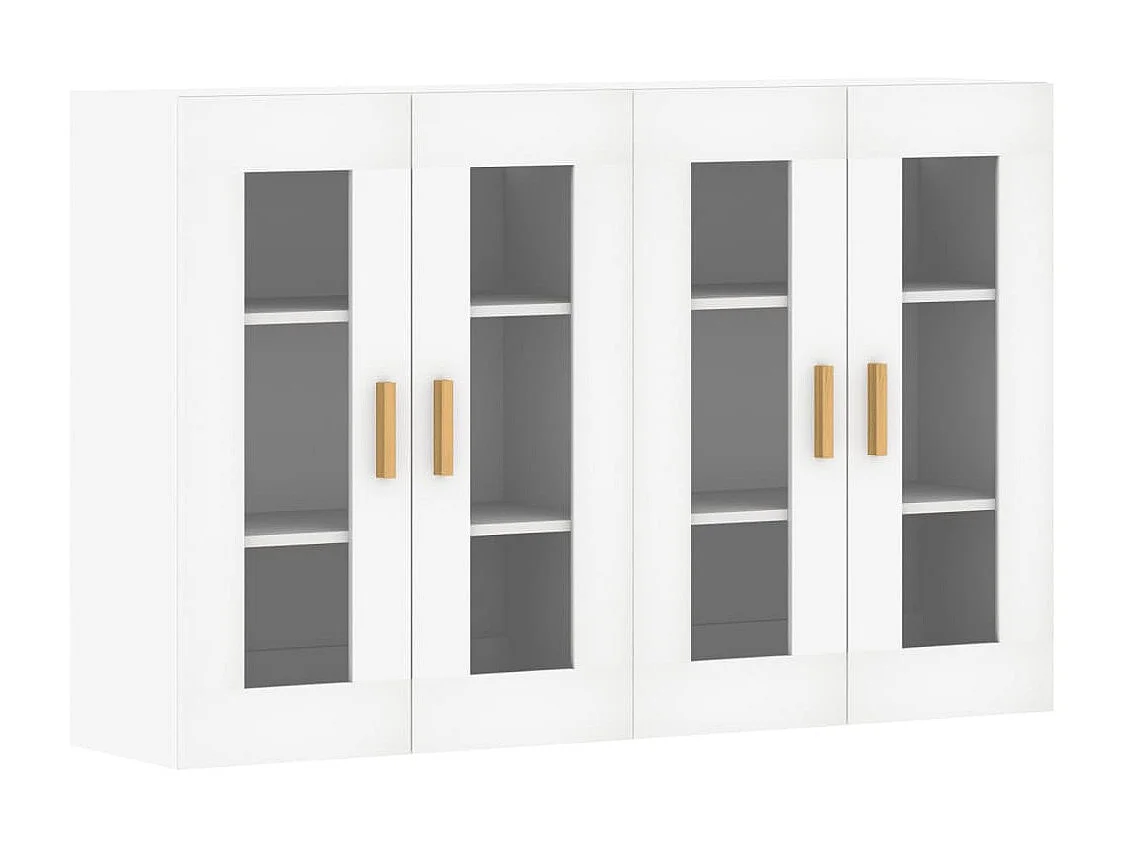 Móveis de parede 2 pcs derivados de madeira branco PT762133