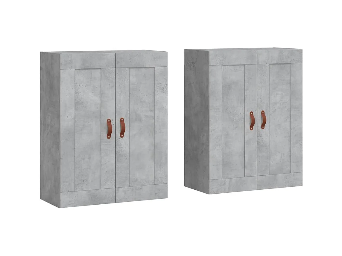 Móveis de parede 2 pcs derivados de madeira cinzento cimento PT896121
