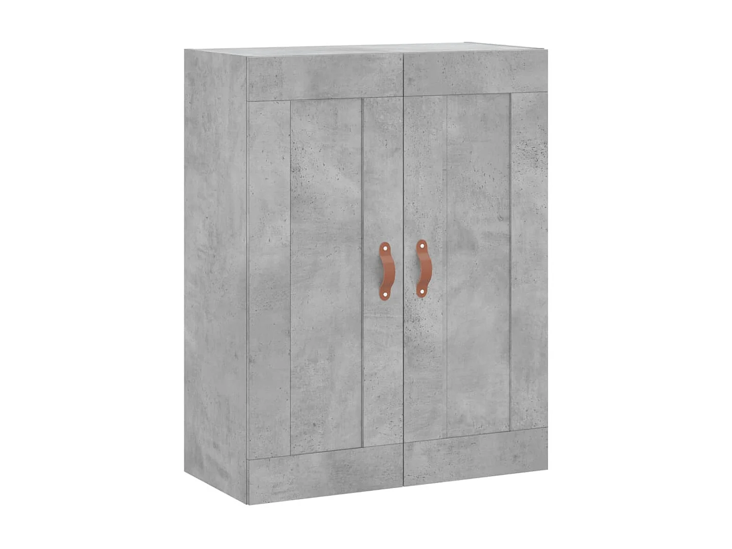 lot de 2 Armoires murales gris béton bois d'ingénierie QWE90672