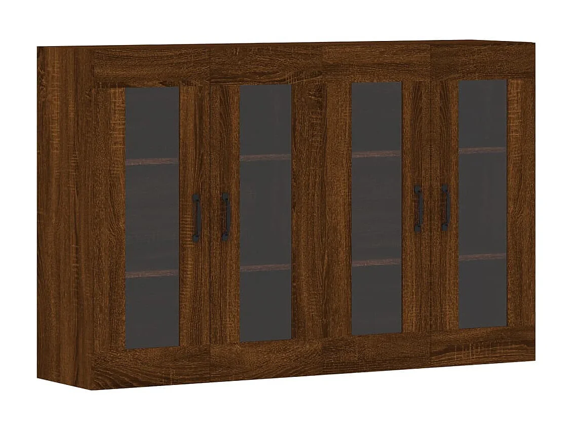 Móveis de parede 2 pcs derivados de madeira carvalho castanho PT818432