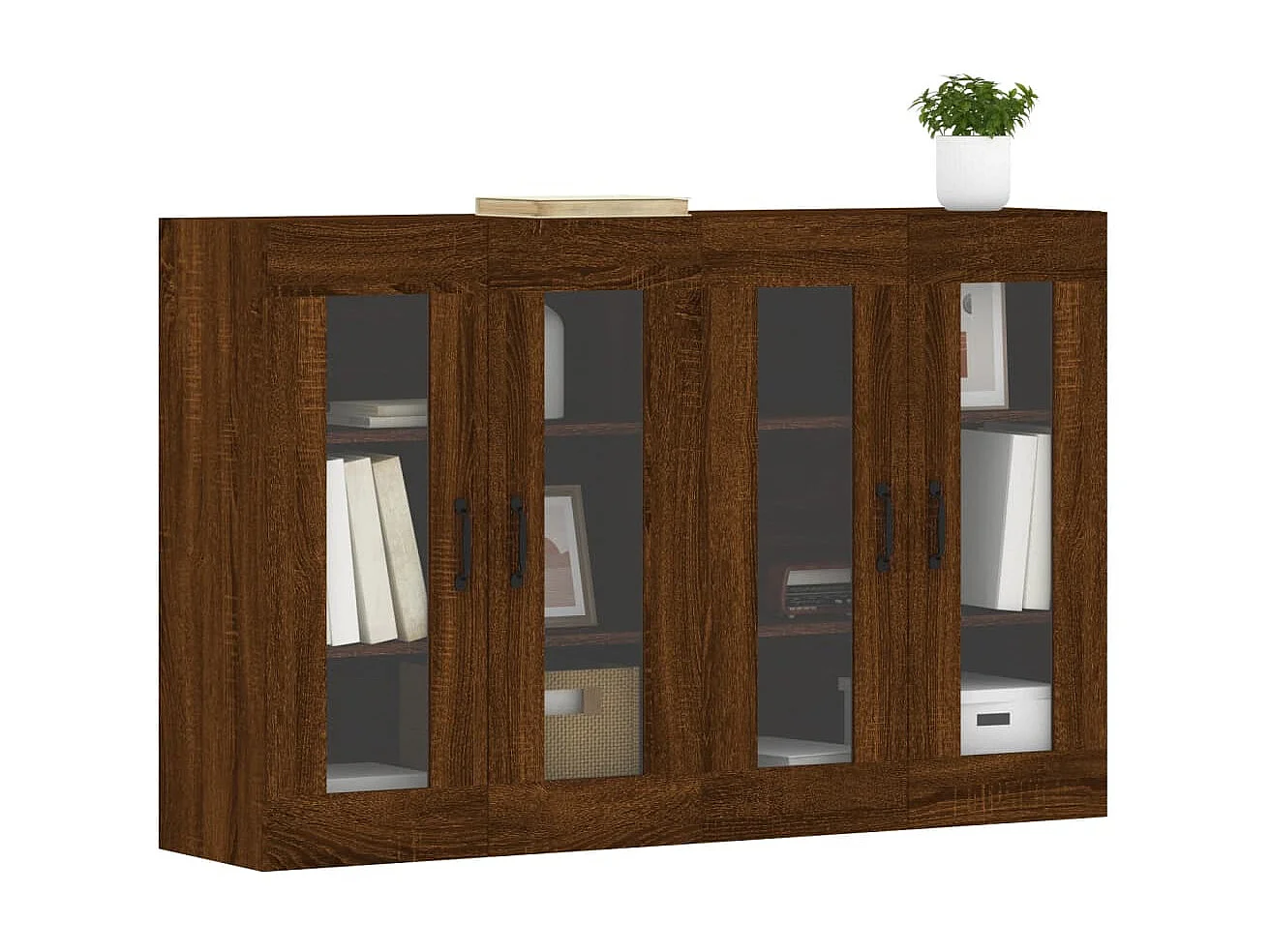 Móveis de parede 2 pcs derivados de madeira carvalho castanho PT818432