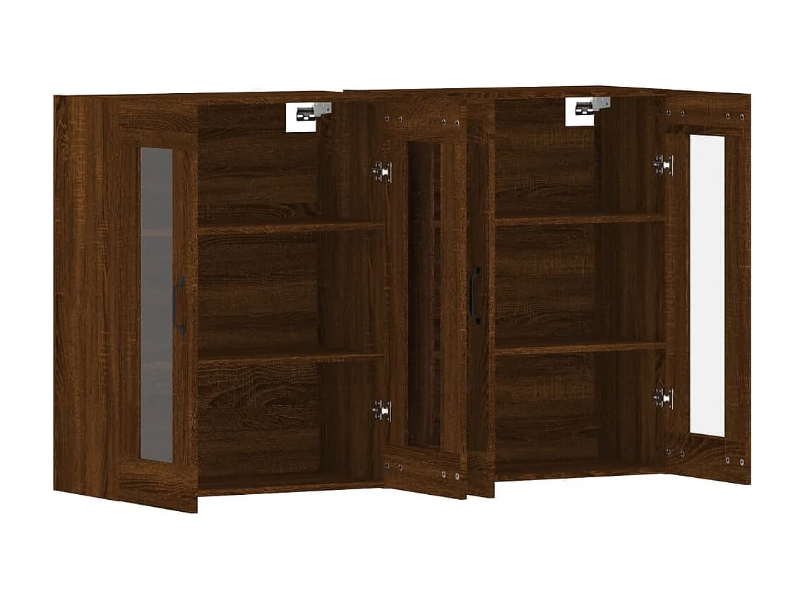 Móveis de parede 2 pcs derivados de madeira carvalho castanho PT818432