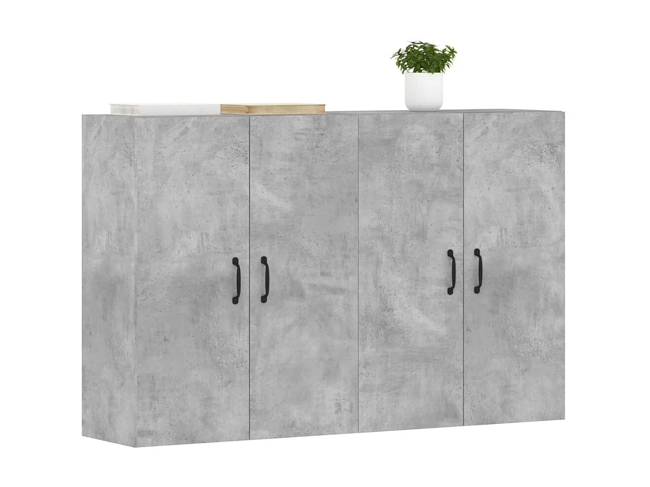 Armarios de pared 2 uds madera de ingeniería gris hormigón ES175047