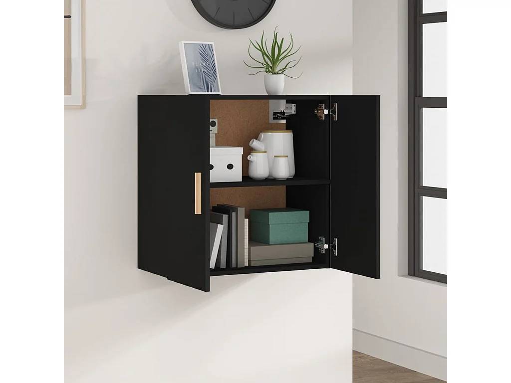 Armoire murale Noir 60x30x60 cm Bois d'ingénierie OLA5117