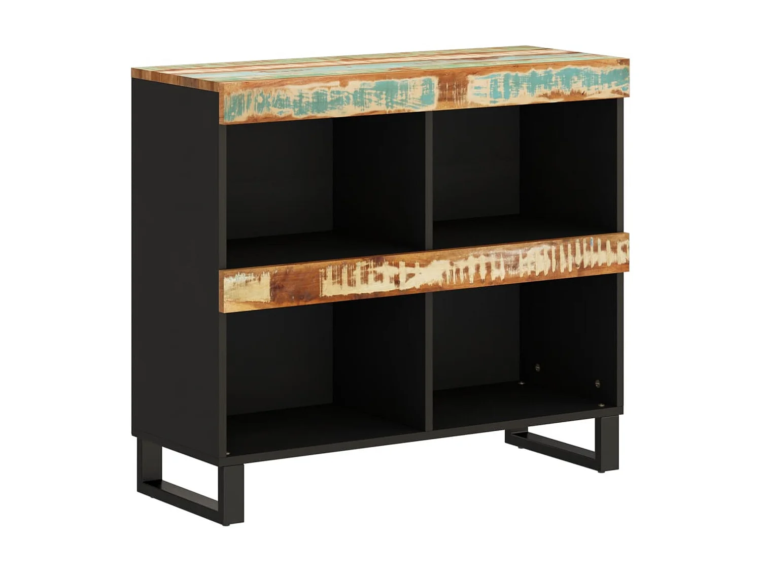 Armario auxiliar madera maciza reciclada 85x33x75 cm ES671350