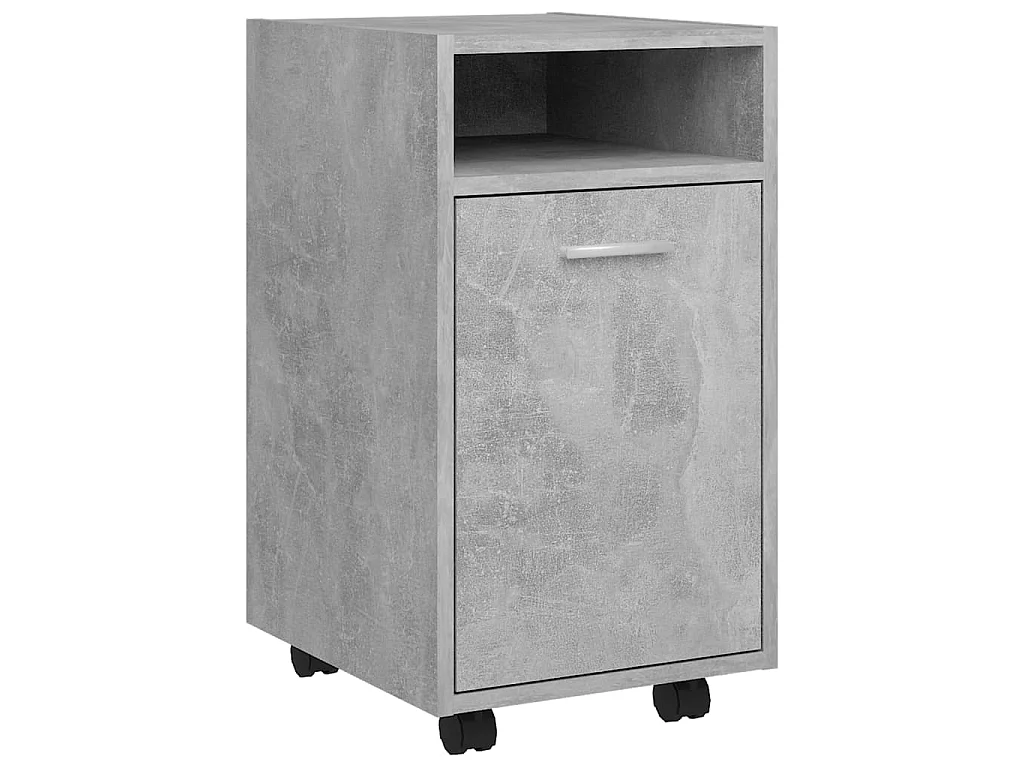 Armoire latérale avec roues Gris béton 33x38x60 cm Aggloméré SBC2085
