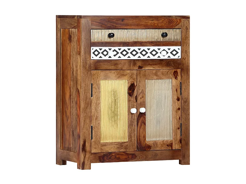 Aparador de madera maciza de sheesham 60x30x75 cm ES453252