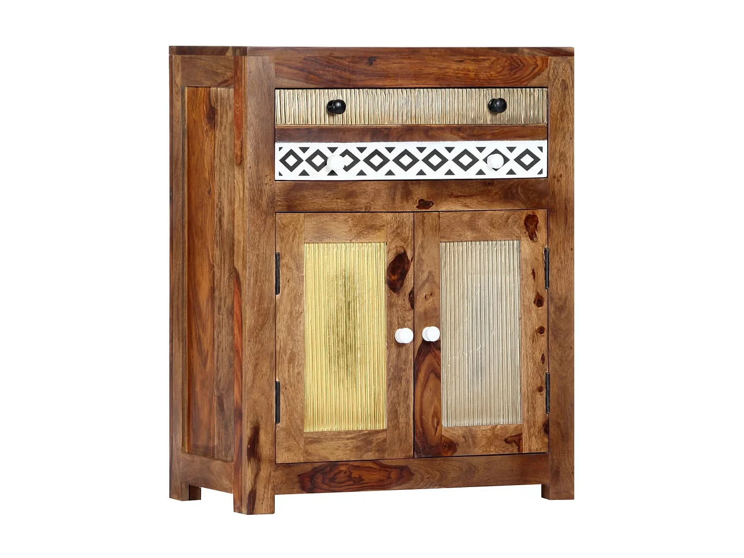Aparador de madera maciza de sheesham 60x30x75 cm ES453252