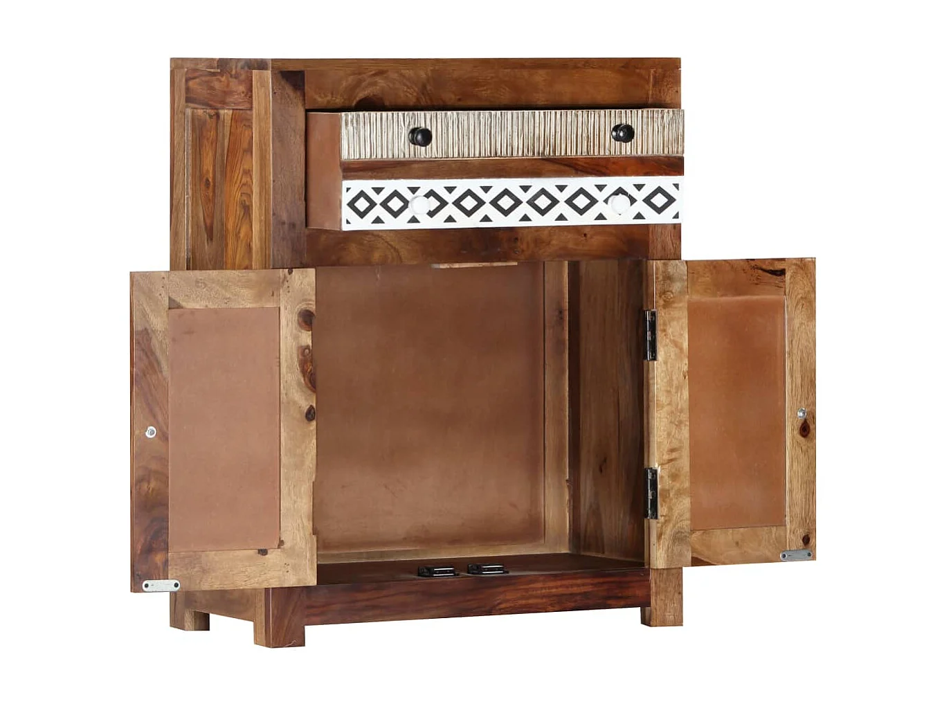 Aparador de madera maciza de sheesham 60x30x75 cm ES453252