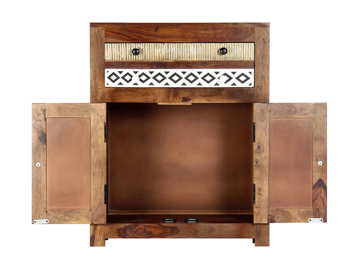 Aparador de madera maciza de sheesham 60x30x75 cm ES453252