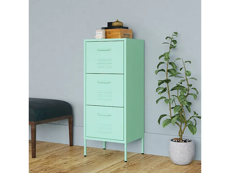 Armoire de rangement Vert menthe 42,5x35x101,5 cm Acier SBC1641