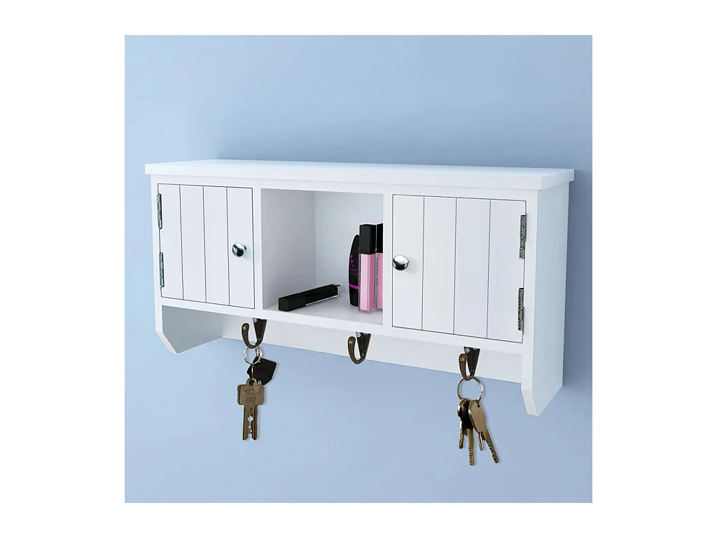 Wandschrank,Wandhängeschrank für Schlüssel mit Türen und Haken -gkd844371