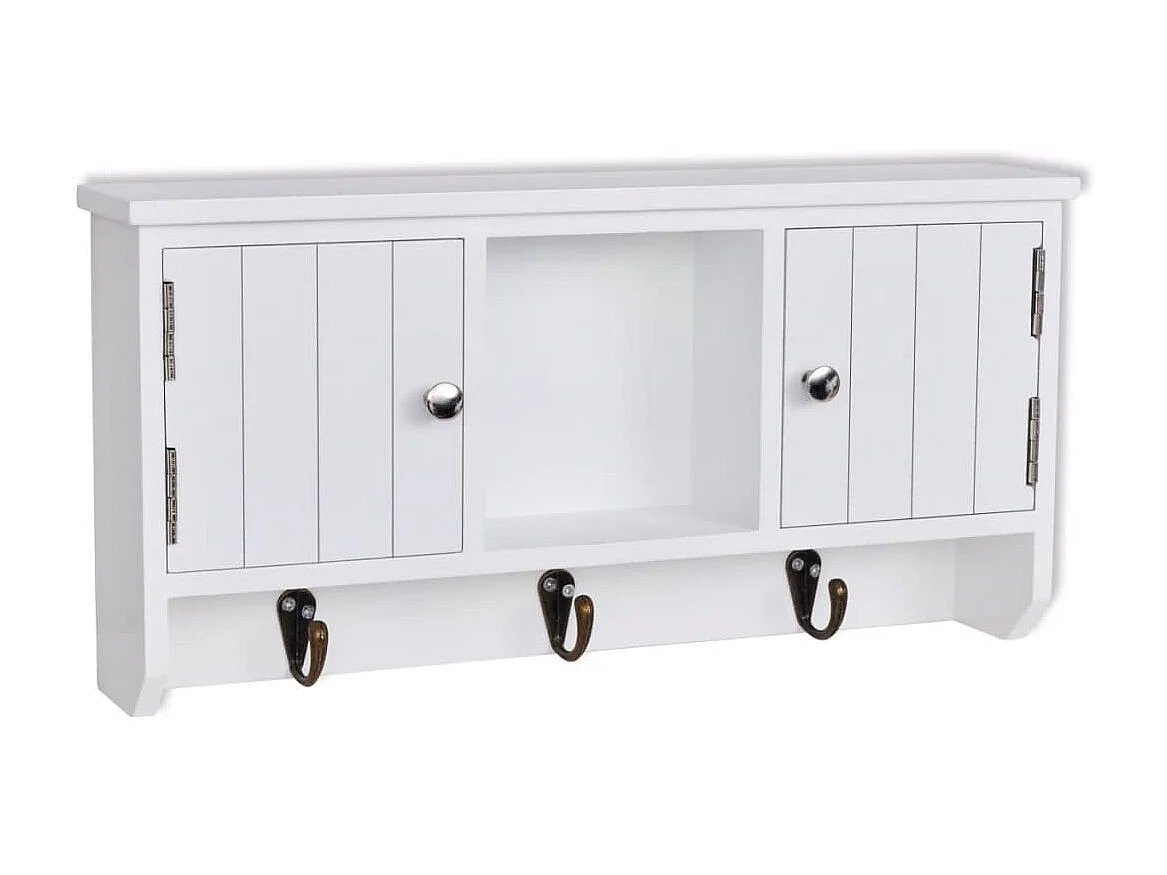 Armoire murale pour clés et bijoux avec portes et crochets OLA3937