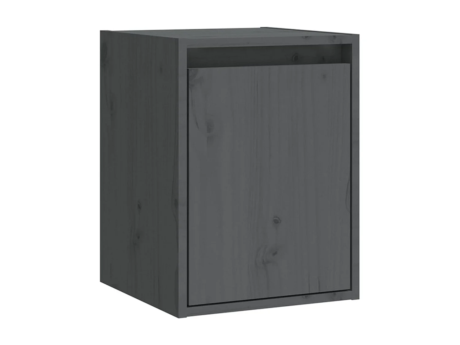 Armario de pared 2 uds madera maciza de pino gris 30x30x40 cm ES185697