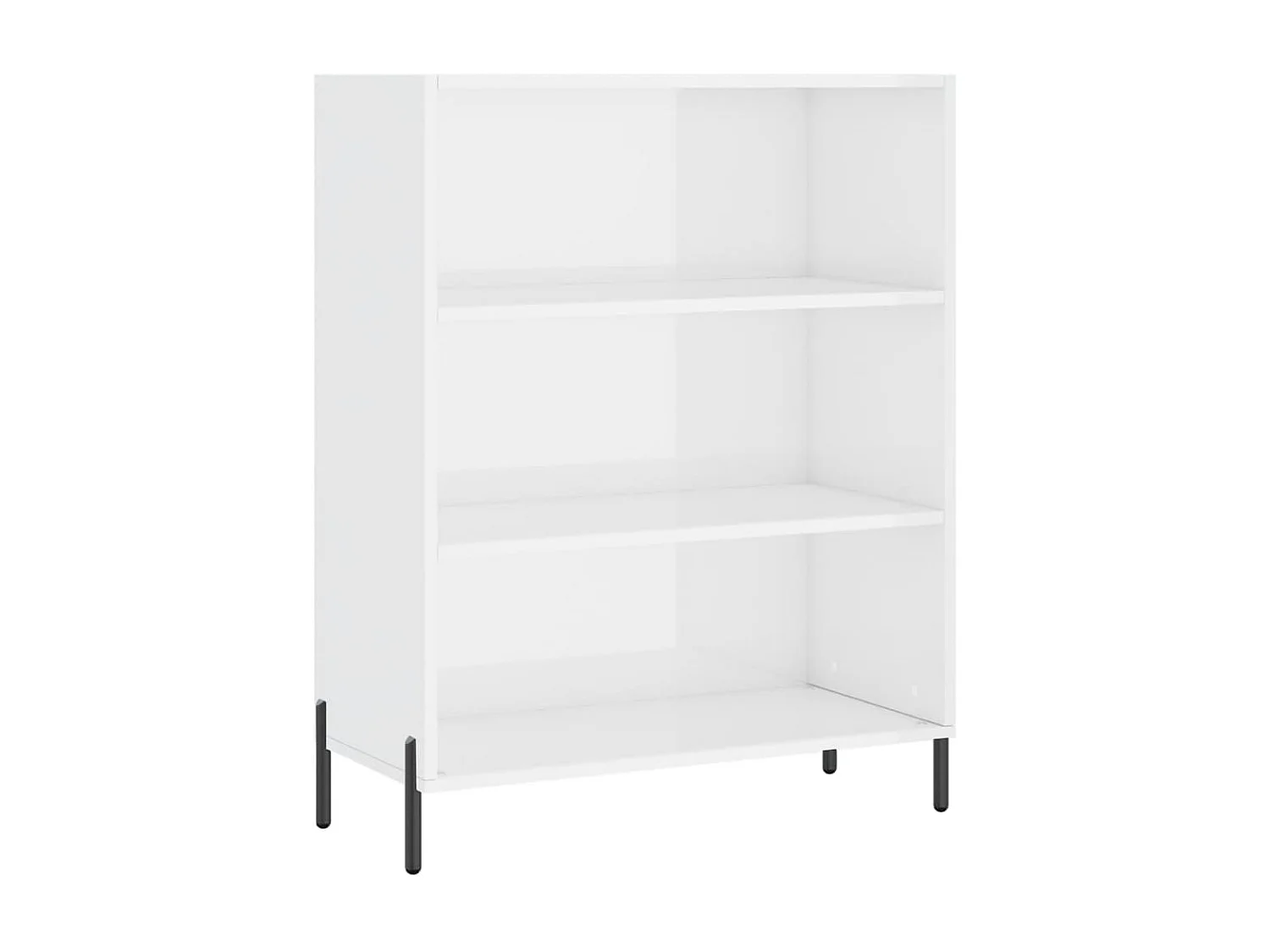 Armário c/ prateleiras derivados de madeira branco brilhante PT204184