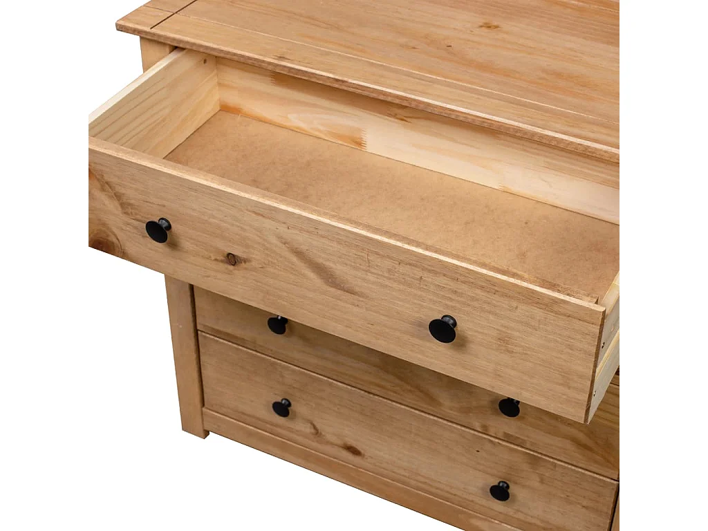 Armario auxiliar de madera de pino estilo Panamá 80x40x73 cm ES980461