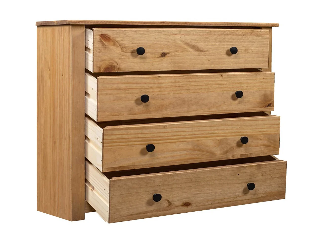 Armario auxiliar de madera de pino estilo Panamá 80x40x73 cm ES980461