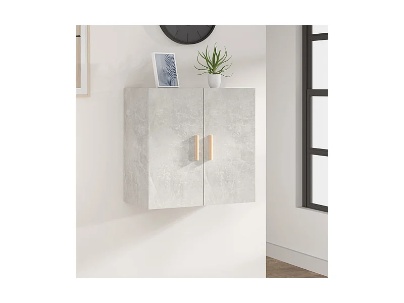 Wandschrank,Wandhängeschrank Betongrau 60x30x60 cm Holzwerkstoff -gkd31130
