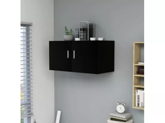 Kauf Unique Wandschrank,Wandhängeschrank Schwarz 80 x 39 x 40 cm Holzwerkstoff -gkd952071