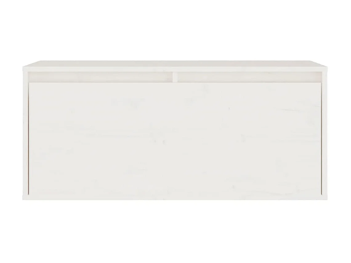 Armoire murale Blanc 80x30x35 cm Bois de pin massif OLA4997