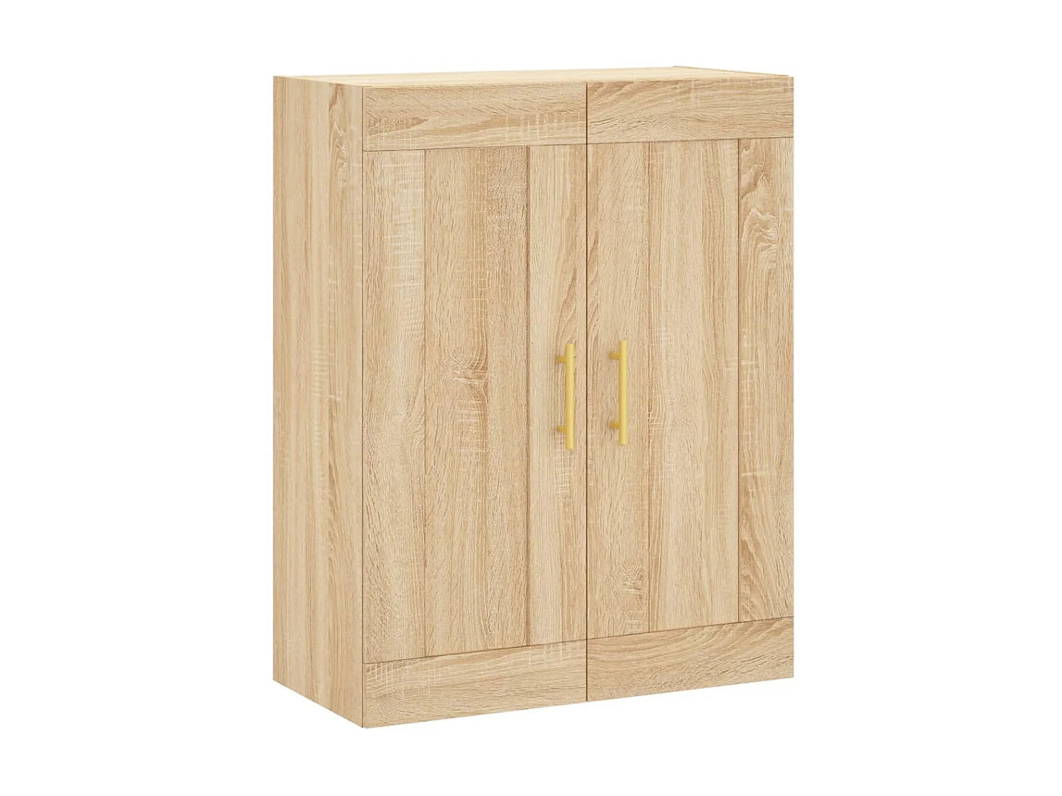 lot de 2 Armoires murales chêne sonoma bois d'ingénierie QWE88375