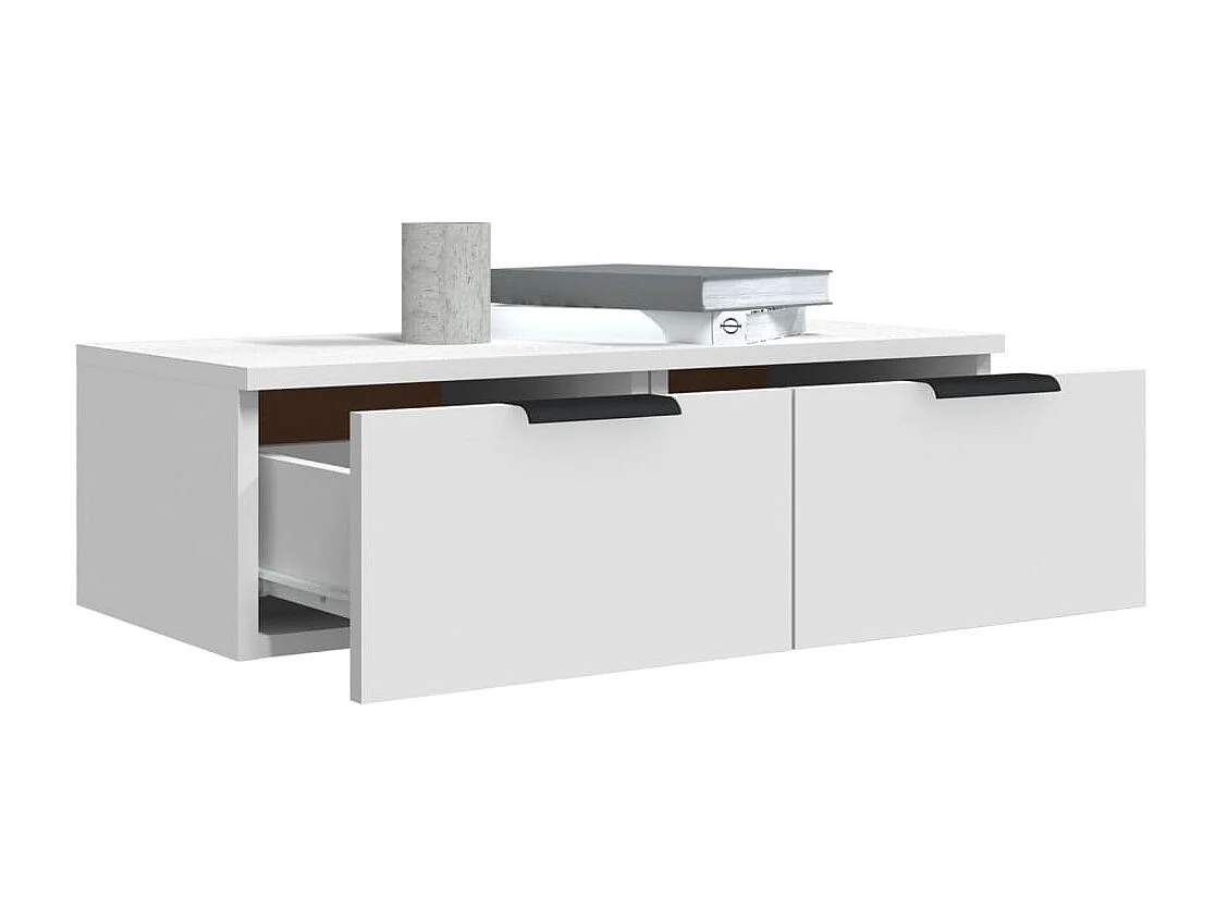 Armários de parede 2 pcs 68x30x20cm derivados de madeira branco PT876094