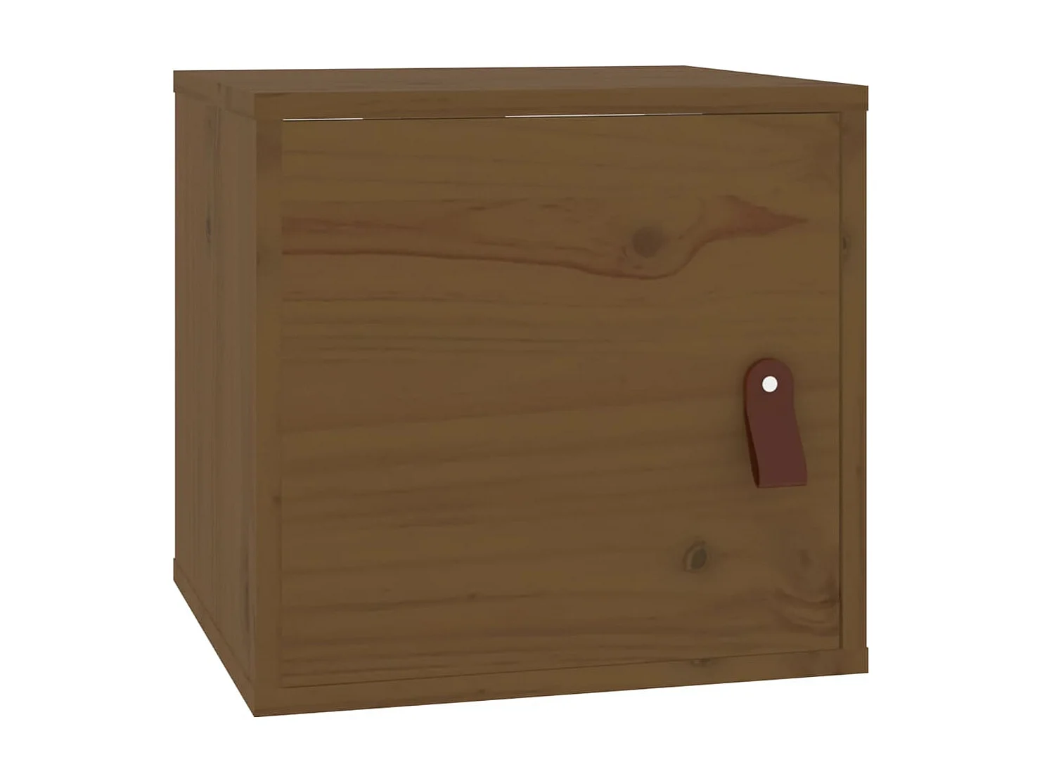 Armario de pared madera maciza de pino marrón miel 31,5x30x30cm ES622220